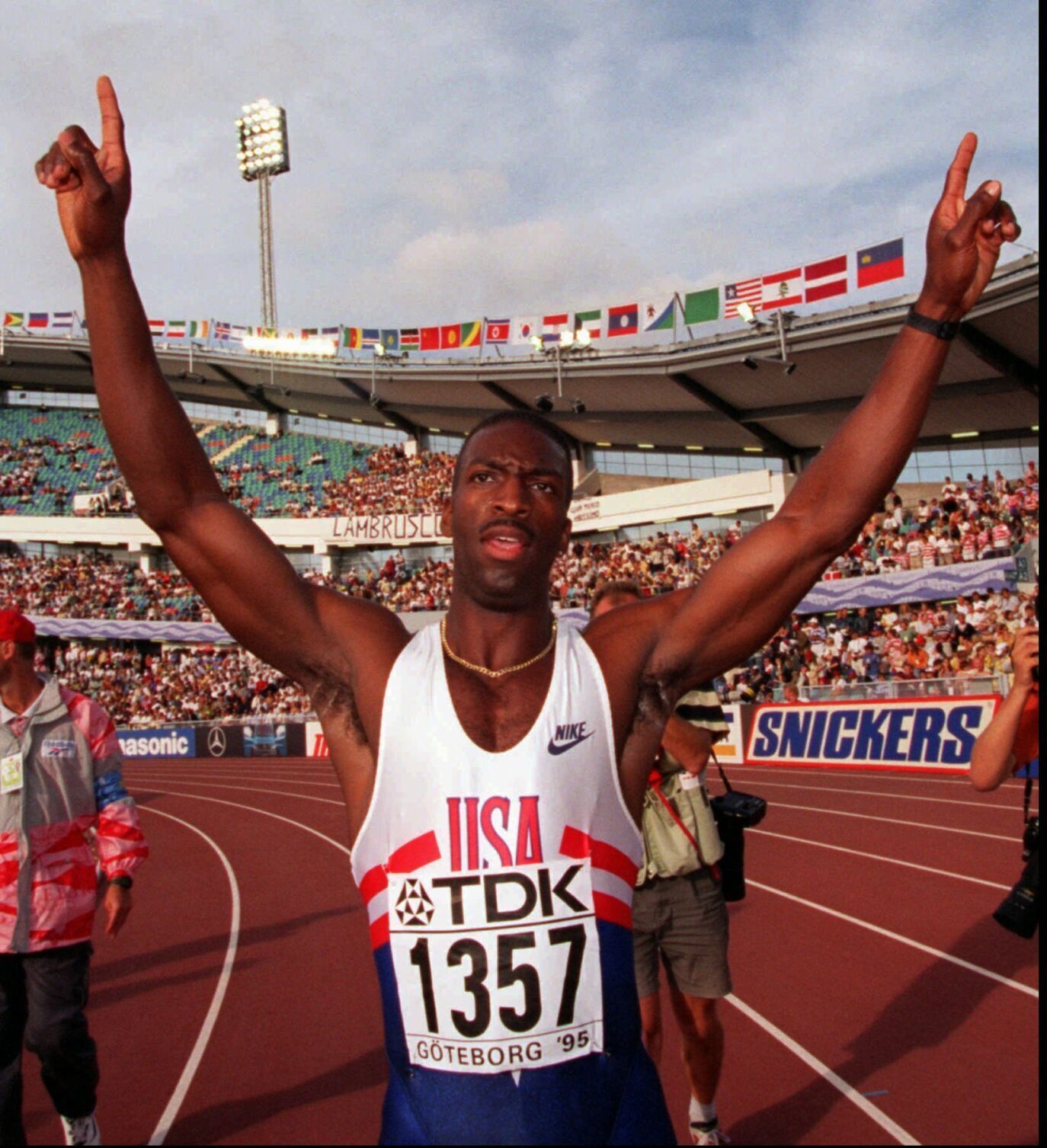 1995: Michael Johnson first to capture 200 and 400 in a major championship